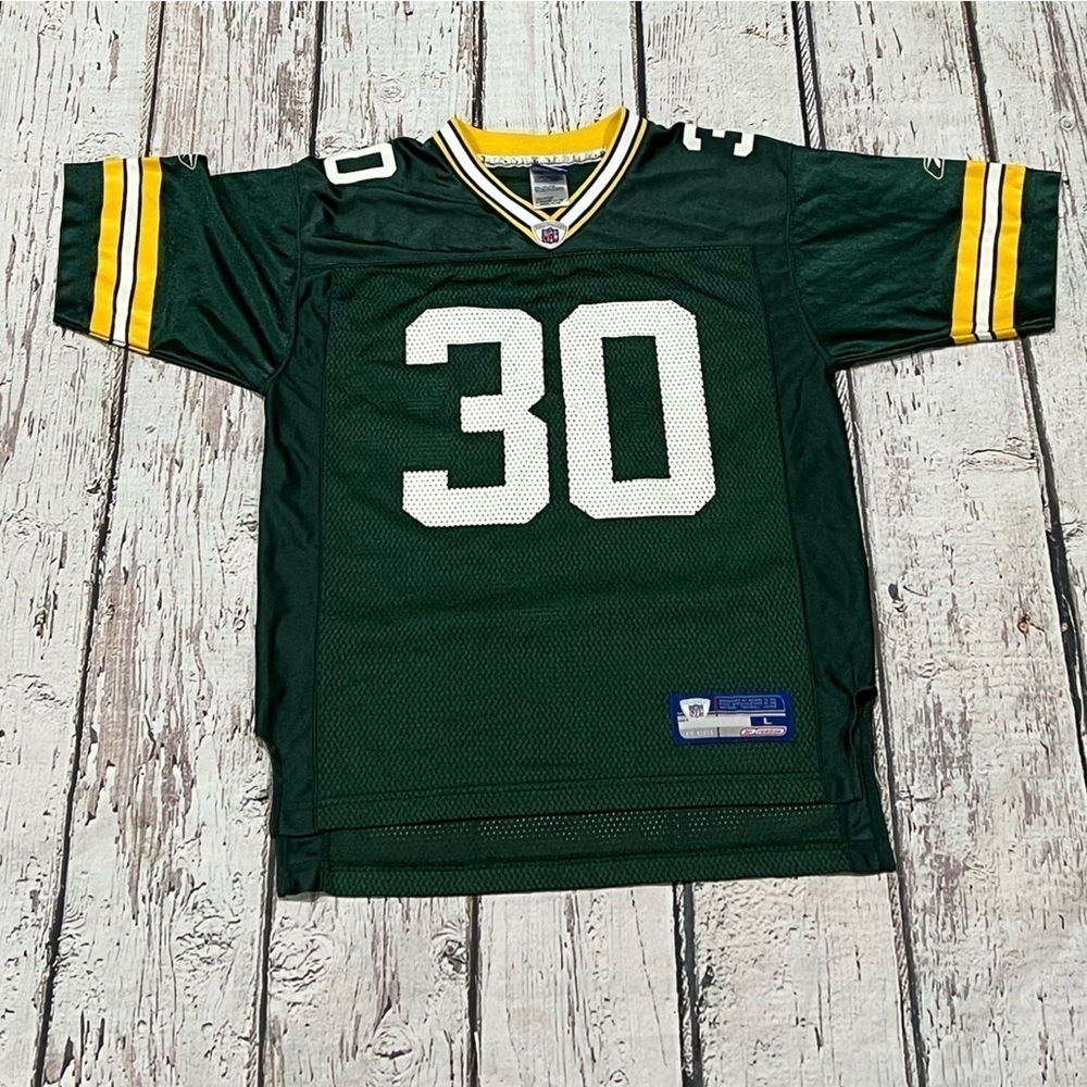 Kids Boys Ahman Green Green Bay Packers Reebok NFL Football Jersey